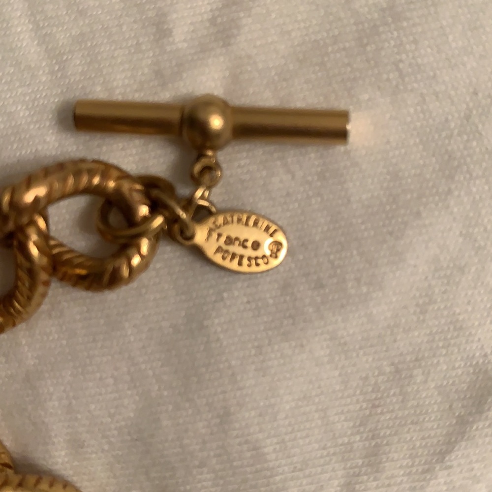 Catherine Popesco gold tone toggle bracelet